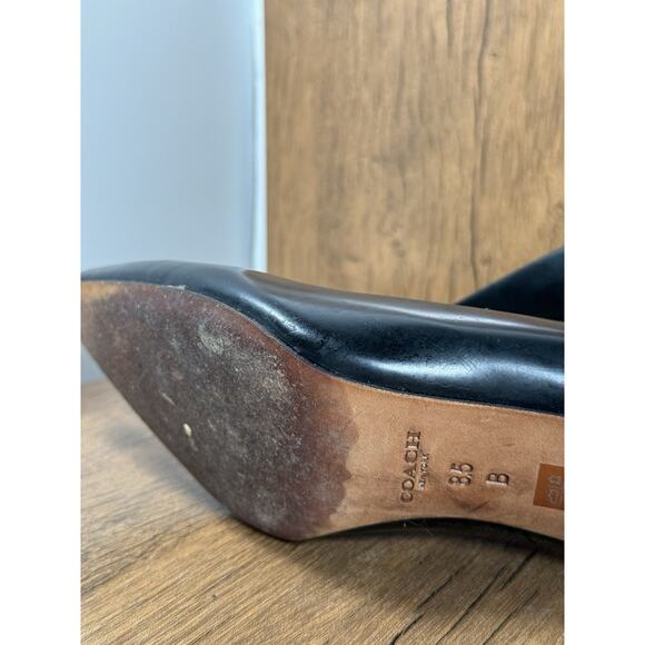Coach Pumps Heels Womens 8.5B Black Leather Classic Career Basic - Picture 6 of 6